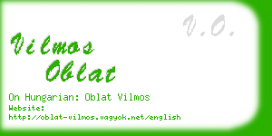 vilmos oblat business card